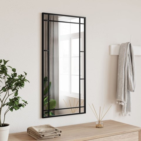 LUSTRO ŚCIENNE CZARNE 40X80CM PROSTOKĄTNE ŻELAZO