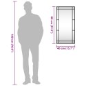 LUSTRO ŚCIENNE CZARNE 40X80CM PROSTOKĄTNE ŻELAZO