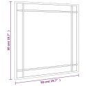 LUSTRO ŚCIENNE CZARNE 50X50CM KWADRATOWE ŻELAZO