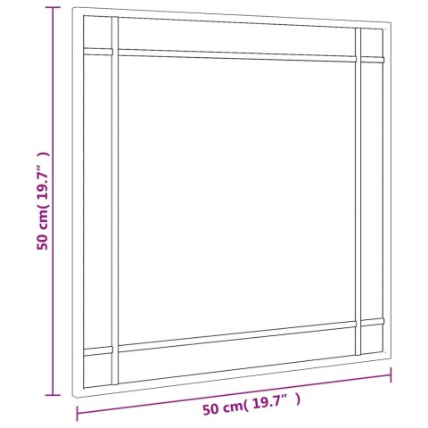 LUSTRO ŚCIENNE CZARNE 50X50CM KWADRATOWE ŻELAZO