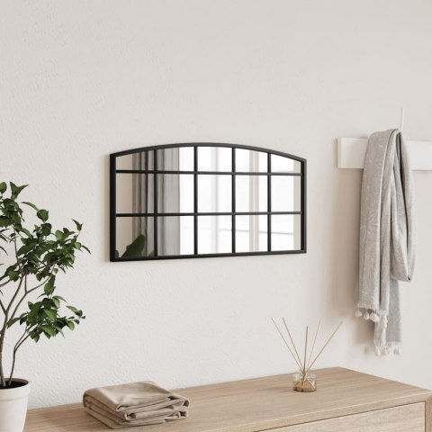 LUSTRO ŚCIENNE CZARNE 60X30CM ZAKOŃCZONE ŁUKIEM ŻELAZO