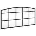 LUSTRO ŚCIENNE CZARNE 60X30CM ZAKOŃCZONE ŁUKIEM ŻELAZO
