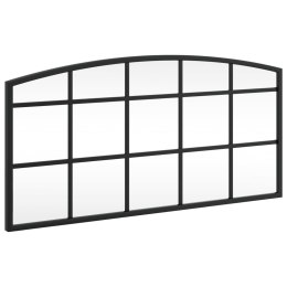 LUSTRO ŚCIENNE CZARNE 60X30CM ZAKOŃCZONE ŁUKIEM ŻELAZO