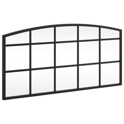LUSTRO ŚCIENNE CZARNE 60X30CM ZAKOŃCZONE ŁUKIEM ŻELAZO