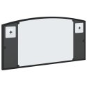 LUSTRO ŚCIENNE CZARNE 60X30CM ZAKOŃCZONE ŁUKIEM ŻELAZO