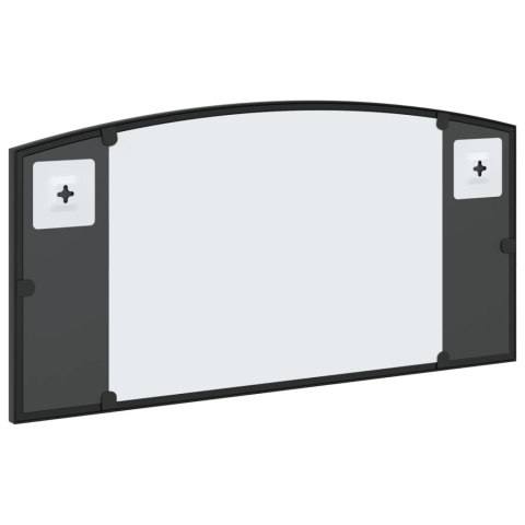 LUSTRO ŚCIENNE CZARNE 60X30CM ZAKOŃCZONE ŁUKIEM ŻELAZO