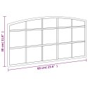 LUSTRO ŚCIENNE CZARNE 60X30CM ZAKOŃCZONE ŁUKIEM ŻELAZO