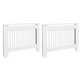 OSŁONY NA KALORYFER GRZEJNIK 2 SZT. BIAŁE MATERIAŁ DREWNOPOCHODNY 112CM
