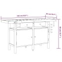 STOLIK ROBOCZY Z SZUFLADAMI I IMADŁAMI 162X62X83CM AKACJOWY