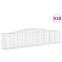 KOSZE GABIONOWE 10 SZT 400X50X80/100CM GALWANIZOWANE ŻELAZO