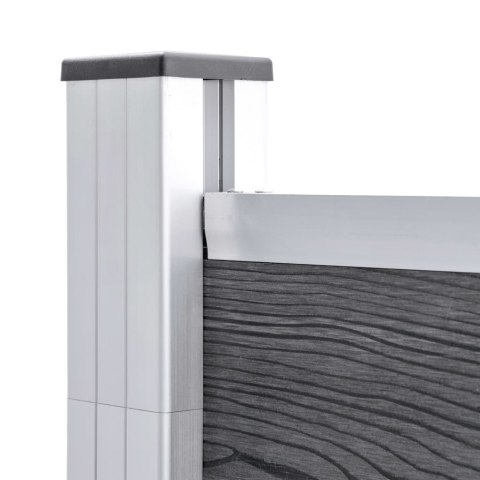 OGRODZENIE DO OGRODU WPC 526X186CM SZARE