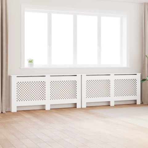 OSŁONY NA KALORYFER GRZEJNIK 2 SZT. BIAŁE 172X19X81,5CM MDF