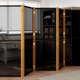 PARAWAN 5-PANELOWY CZARNY 350X180CM