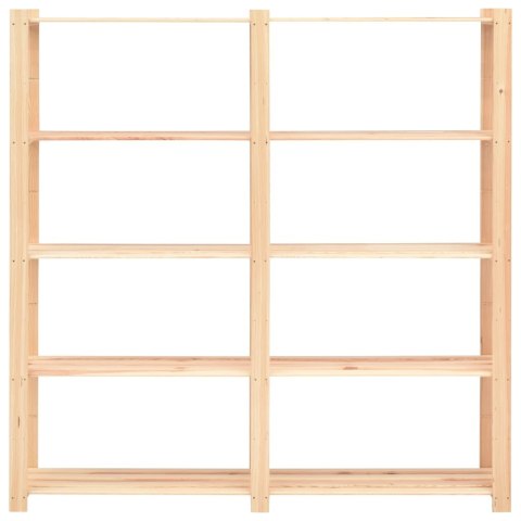 REGAŁY Z 5 PÓŁKAMI 3 SZT. 170X38X170CM SOSNA 500 KG