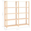 REGAŁY Z 5 PÓŁKAMI 3 SZT. 170X38X170CM SOSNA 500 KG