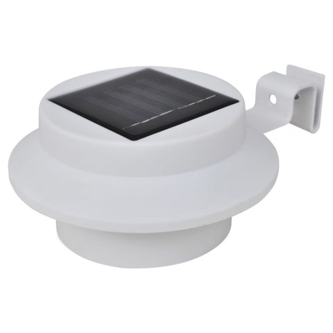 SOLARNE LAMPY OGRODZENIOWE LED 12 SZT. BIAŁE