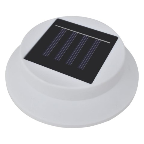 SOLARNE LAMPY OGRODZENIOWE LED 12 SZT. BIAŁE