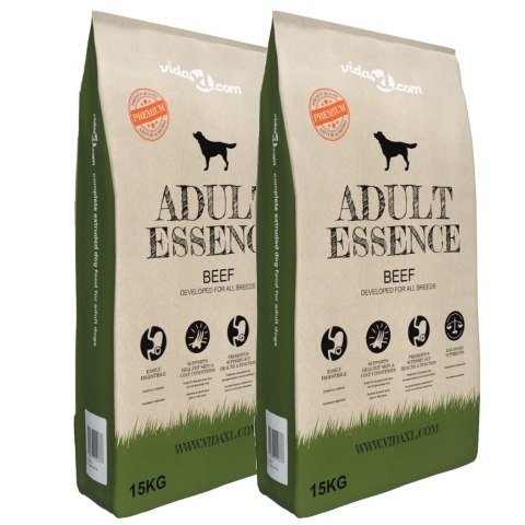 SUCHA KARMA DLA PSÓW ADULT ESSENCE BEEF 2 SZT. 30 KG