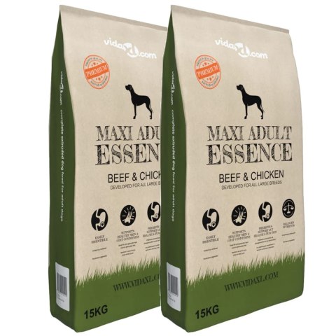 SUCHA KARMA DLA PSÓW MAXI ADULT ESSENCE BEEF&CHICKEN 2X30 KG
