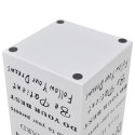 Kwadratowy, metalowy, biały stojak na parasole, kijki, laski 48,5 cm