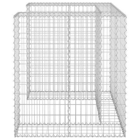 GABIONOWA OSŁONA KOSZA NA ŚMIECI STAL 110X100X110CM