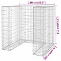GABIONOWA OSŁONA KOSZA NA ŚMIECI STAL 110X100X110CM