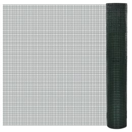 OGRODZENIE Z SIATKI GALWANIZOWANE PVC 25X1 M ZIELONE