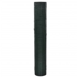 OGRODZENIE Z SIATKI GALWANIZOWANE PVC 25X1 M ZIELONE