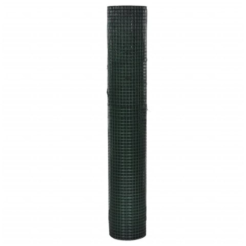 OGRODZENIE Z SIATKI GALWANIZOWANE PVC 25X1 M ZIELONE