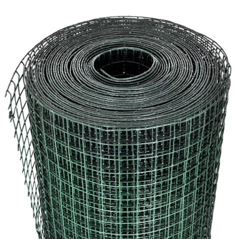 OGRODZENIE Z SIATKI GALWANIZOWANE PVC 25X1 M ZIELONE