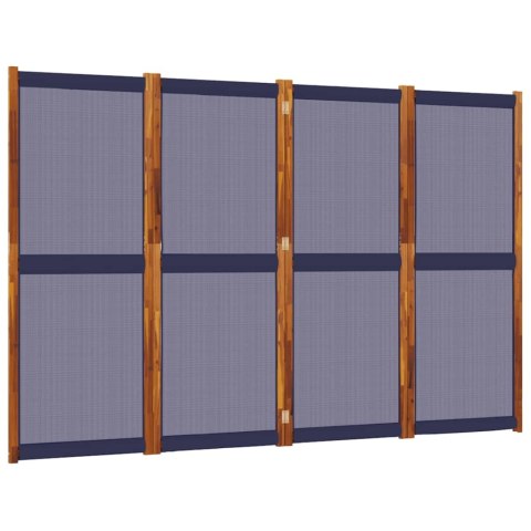 PARAWAN 4-PANELOWY CIEMNONIEBIESKI 280X180CM