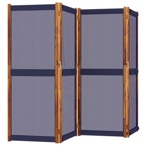 PARAWAN 4-PANELOWY CIEMNONIEBIESKI 280X180CM