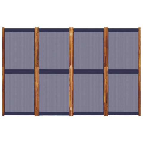 PARAWAN 4-PANELOWY CIEMNONIEBIESKI 280X180CM