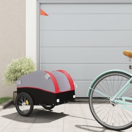 PRZYCZEPKA ROWEROWA CZARNO-CZERWONA 30 KG ŻELAZO