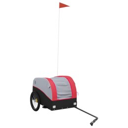 PRZYCZEPKA ROWEROWA CZARNO-CZERWONA 30 KG ŻELAZO