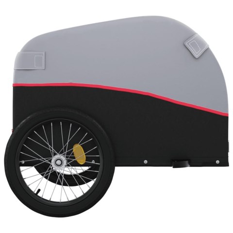 PRZYCZEPKA ROWEROWA CZARNO-CZERWONA 30 KG ŻELAZO
