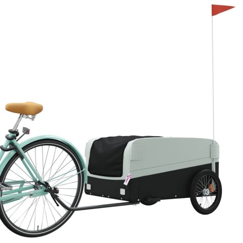 PRZYCZEPKA ROWEROWA CZARNO-SZARA 45 KG ŻELAZO