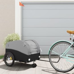 PRZYCZEPKA ROWEROWA CZARNO-SZARA 45 KG ŻELAZO