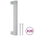 UCHWYTY DO SZAFEK 20 SZT. SREBRNE 128 MM STAL NIERDZEWNA