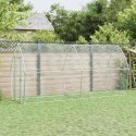 KLATKA DLA KURCZĄT SREBRNA 400X105X182CM STAL GALWANIZOWANA