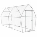KLATKA DLA KURCZĄT SREBRNA 400X105X182CM STAL GALWANIZOWANA