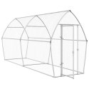 KLATKA DLA KURCZĄT SREBRNA 400X105X182CM STAL GALWANIZOWANA