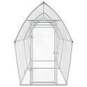 KLATKA DLA KURCZĄT SREBRNA 400X105X182CM STAL GALWANIZOWANA