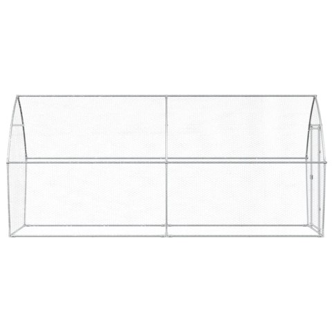 KLATKA DLA KURCZĄT SREBRNA 400X105X182CM STAL GALWANIZOWANA