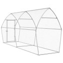 KLATKA DLA KURCZĄT SREBRNA 400X105X182CM STAL GALWANIZOWANA