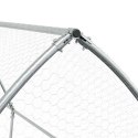 KLATKA DLA KURCZĄT SREBRNA 400X105X182CM STAL GALWANIZOWANA