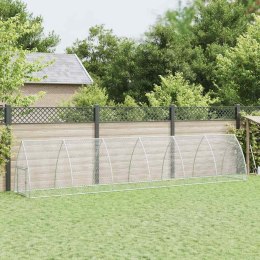 KLATKA DLA KURCZĄT SREBRNA 600X105X120CM STAL GALWANIZOWANA