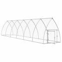 KLATKA DLA KURCZĄT SREBRNA 600X105X120CM STAL GALWANIZOWANA