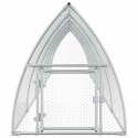 KLATKA DLA KURCZĄT SREBRNA 600X105X120CM STAL GALWANIZOWANA