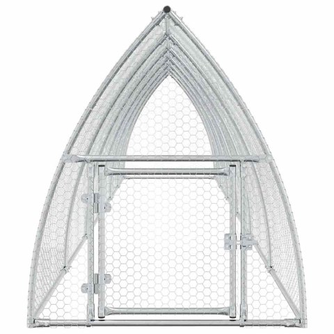 KLATKA DLA KURCZĄT SREBRNA 600X105X120CM STAL GALWANIZOWANA